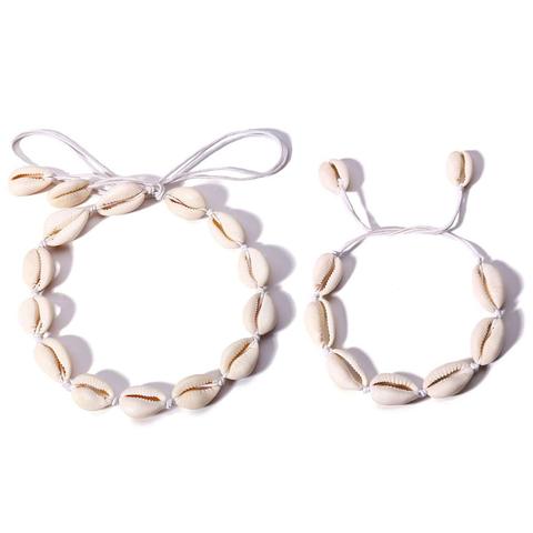 Shell Design Necklace & Bracelet Set