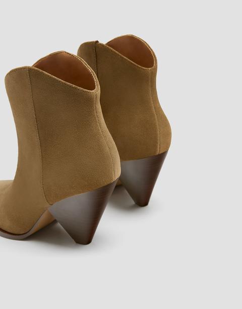 sand coloured ankle boots