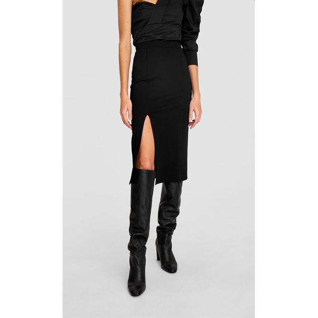 Stradivarius Gonna A Tubino Con Spacco Laterale Femminile Nero Xs from  Stradivarius on 21 Buttons