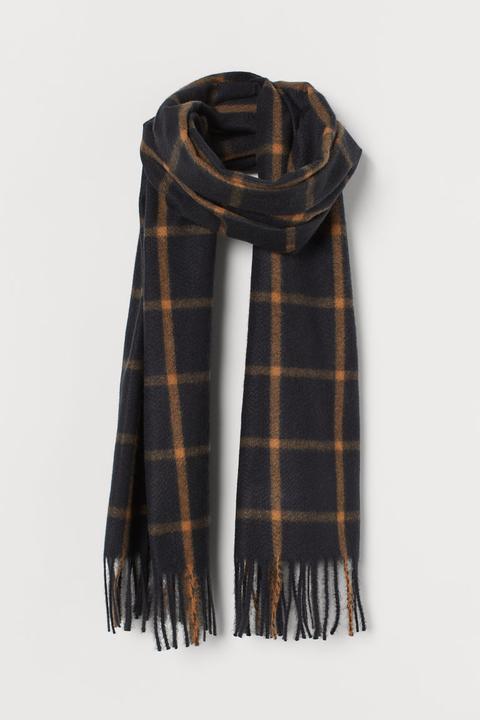 Checked Scarf - Black
