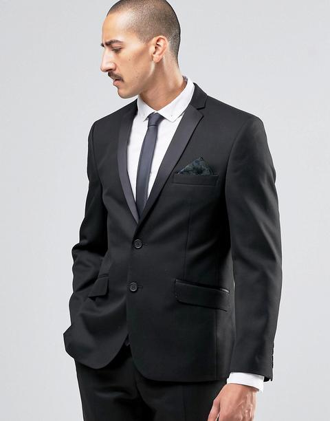 Ben Sherman - Camden - Giacca Da Abito Elegante Super Skinny - Nero