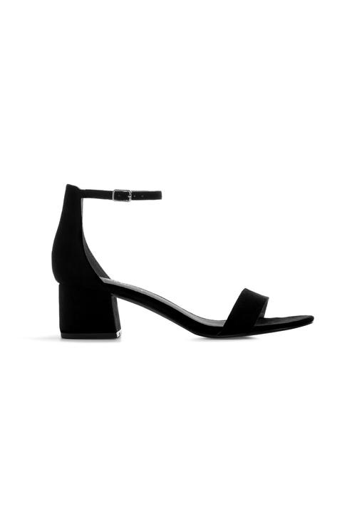 Black Block Heel Sandal