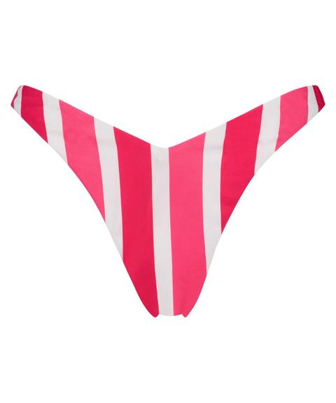 Hunkemöller Atrevida Braguita De Bikini De Corte Alto Para Pierna Candy Stripes Rosa