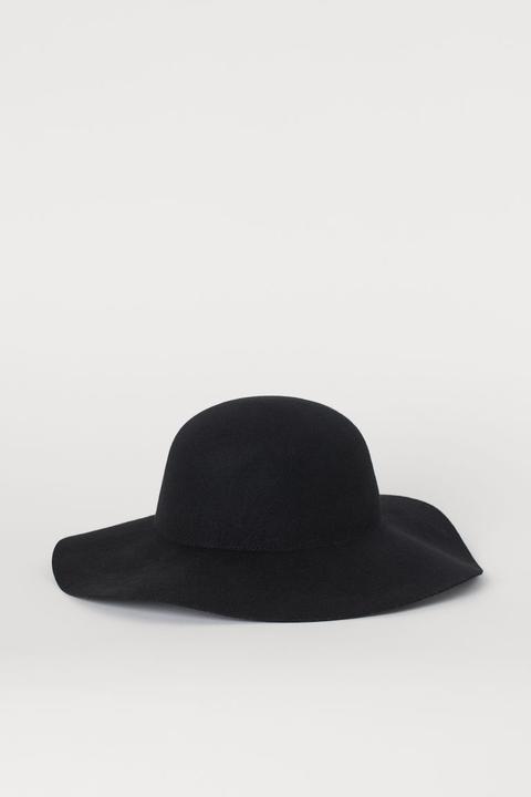 H & M - Cappello In Feltro Di Lana - Nero