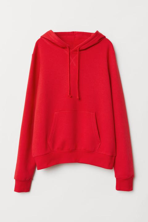 H & M - Sudadera Con Capucha - Rojo