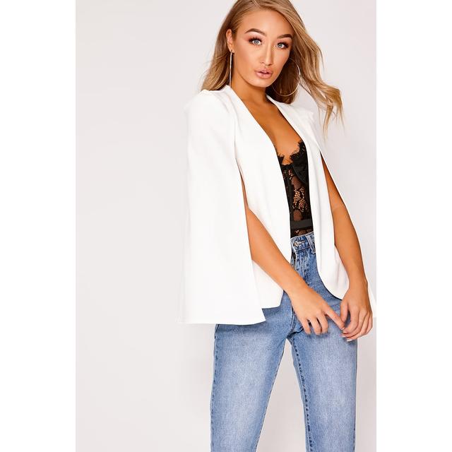 White hot sale blazer cape