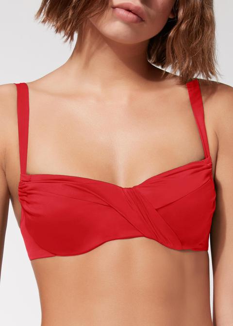 Bikini Balconcino Indonesia Coulisse Lipstick Red