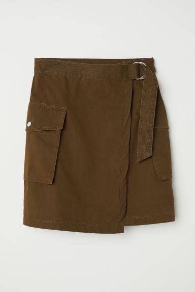 H & M - Gonna Cargo Corta - Verde