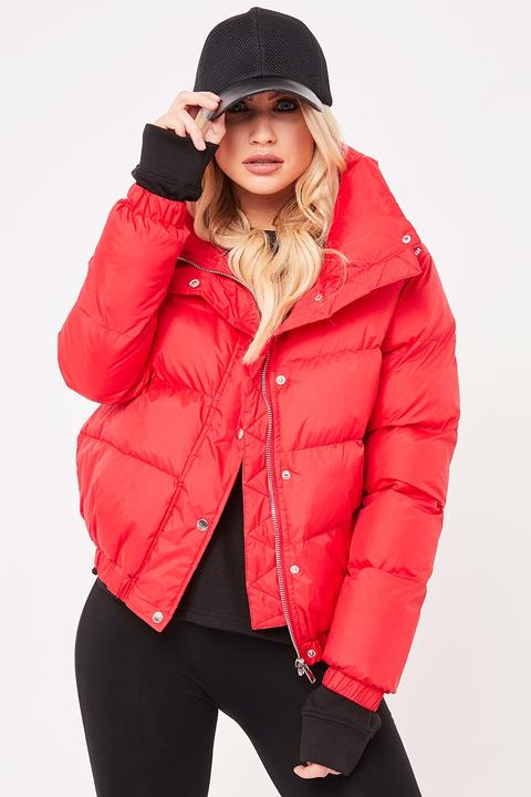 Charline Red Puffer Jacket