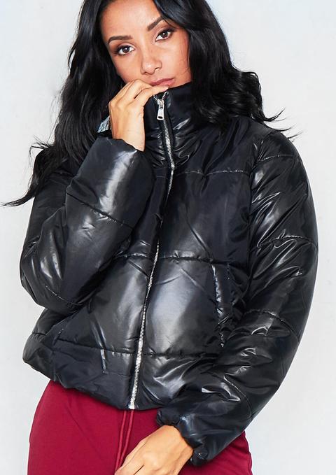 Orla Black Cropped Puffer Coat