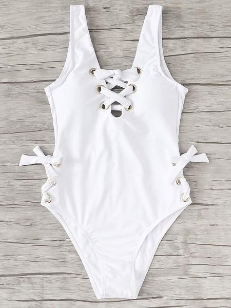 Costume Da Bagno Lombare Con Lacci