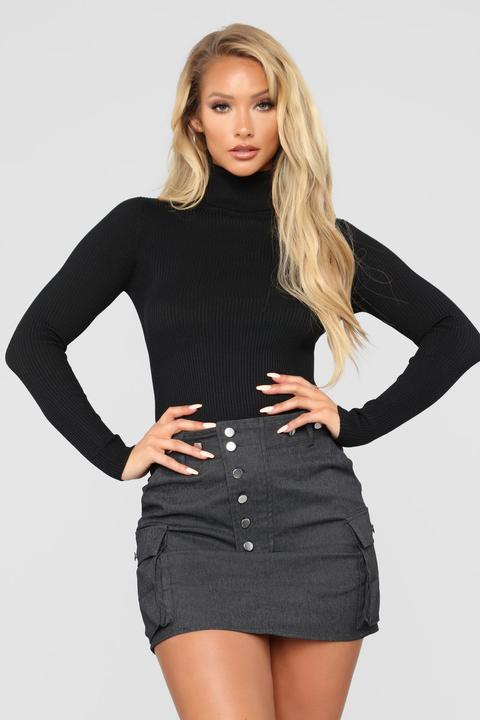 Tara Turtle Neck Sweater - Black