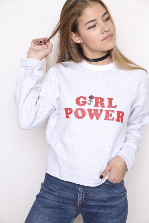 Girl Power Crop Sweatshirt