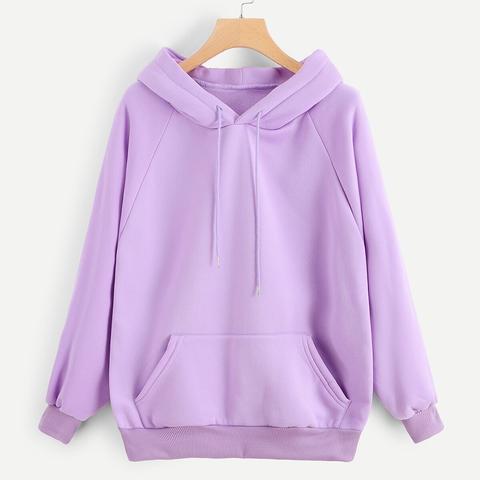 Sudaderas Cordón Liso Morado Casual