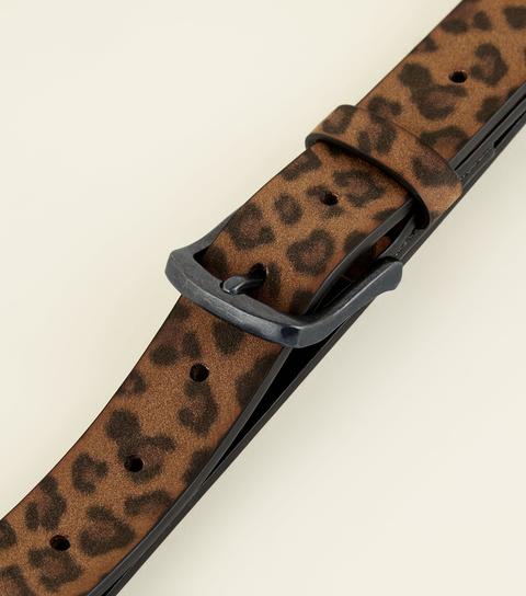 leopard print belt new look