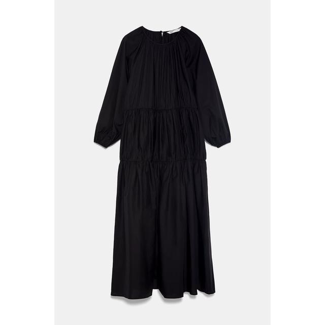 zara poplin midi dress