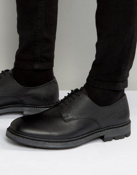 Religion - Scarpe Derby In Pelle Scotch Grain - Nero