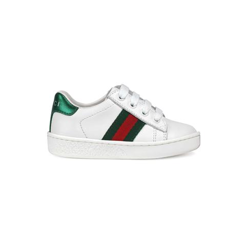 Sneaker Bassa In Pelle Con Dettaglio Web