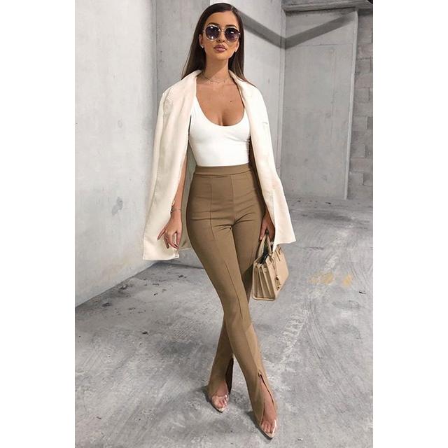 flared trousers outfit going out