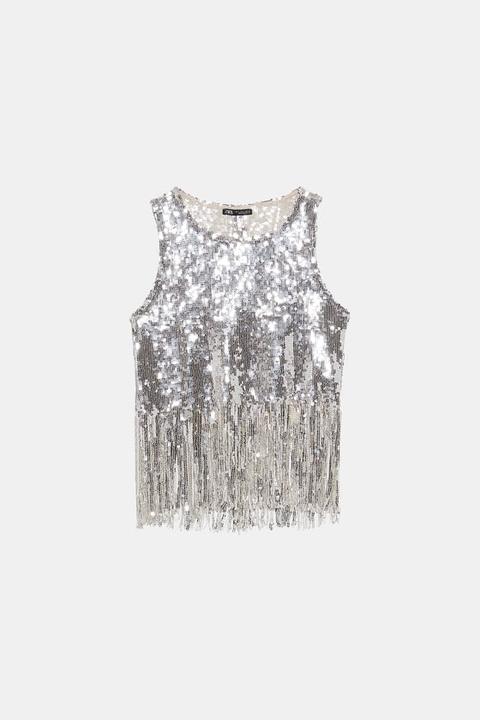 Fringed Sequintop