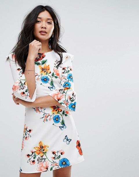 Flared Sleeve Skater Dress Hot Sale, 56 