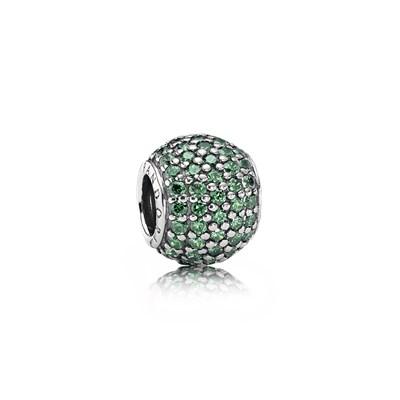 Charm Sfera In Pavé Verde