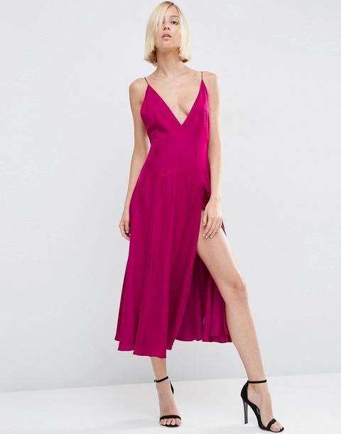 Vestido De Tirantes A Media Pierna Con Vuelo Y Paneles De Asos