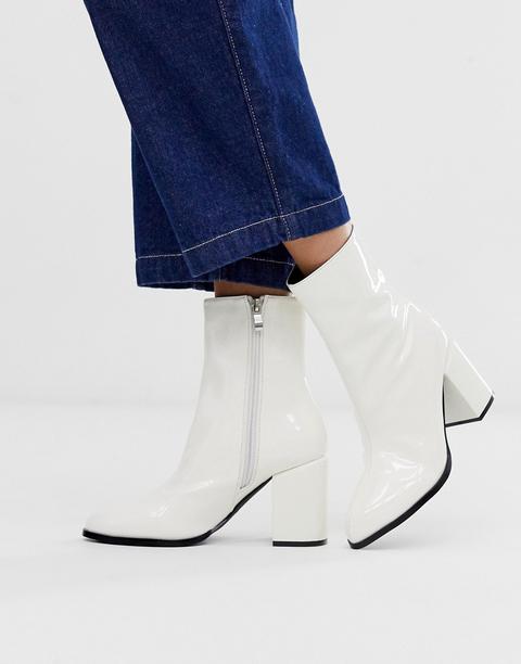 Raid Emery White Ankle Boots