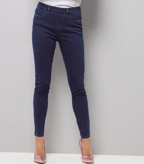 Dark Blue Emilee Jeggings New Look from NEW LOOK on 21 Buttons