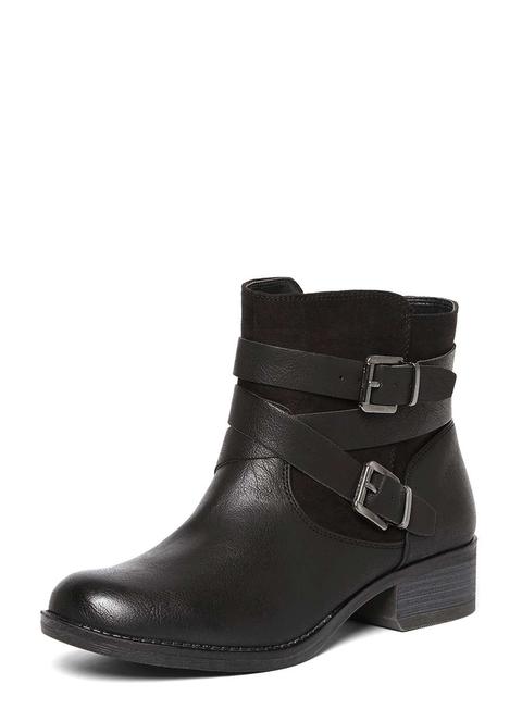 Black 'wagon' Wide Fit Boots
