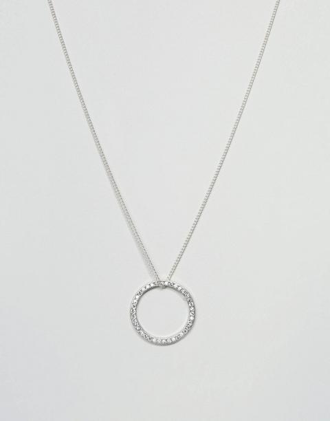 Pilgrim - Circuit - Collana Placcata Argento Con Ciondolo A Cerchio - Argento
