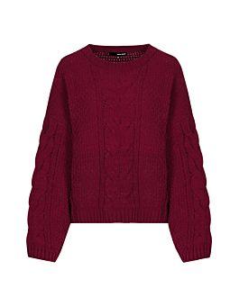 Pullover Bordeaux In Ciniglia