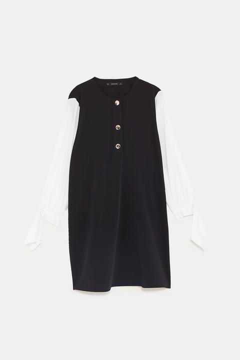 Vestido Combinado Popelín