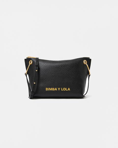 Bolso Bandolera Trapecio Piel Negro