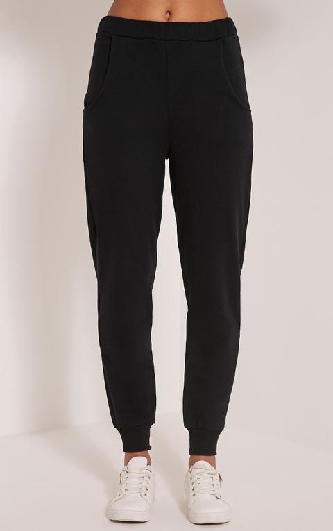 black basic joggers