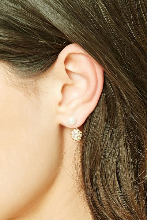 Ear Jackets Con Cuentas Perladas
