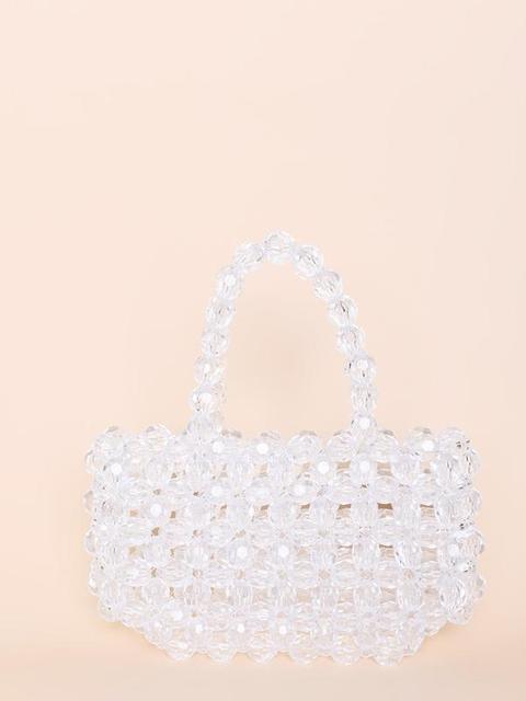 clear beaded bag