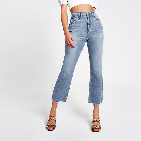 Mid Blue Straight Leg Jeans