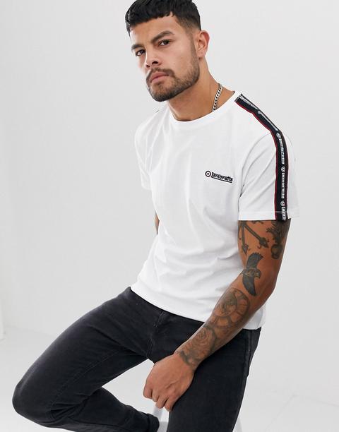 Lambretta - T-shirt À Bandes-blanc