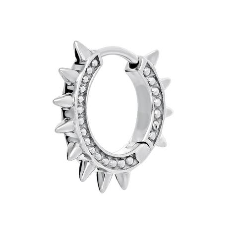 Piercing Aro Pinchos Oro Blanco 9 Kt