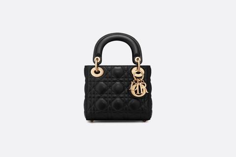 Mini Borsa Lady Dior In Agnello