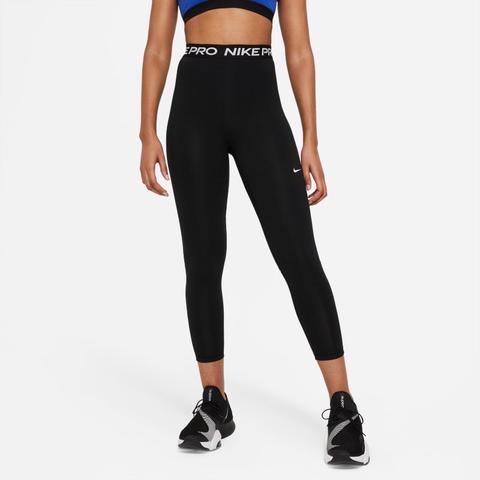 Nike Pro 365 Leggings De 7/8 Con Paneles De Malla Y De Talle Alto - Mujer - Negro