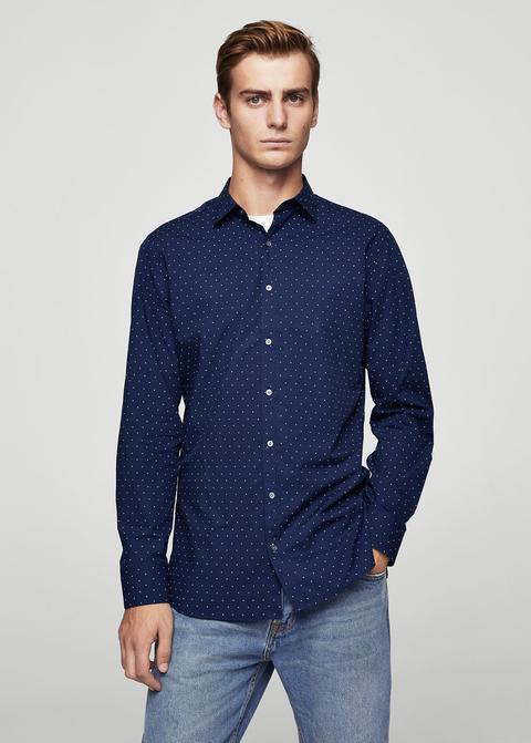 Camisa Slim-fit Algodón Estampada