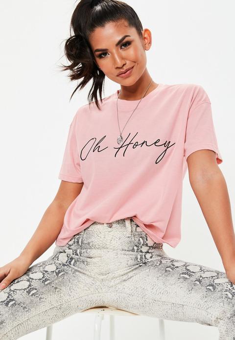 Petite Pink Oh Honey T-shirt, Pink