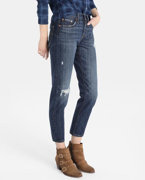 Levi's - Vaquero Tapered De Mujer 501 Con Rotos