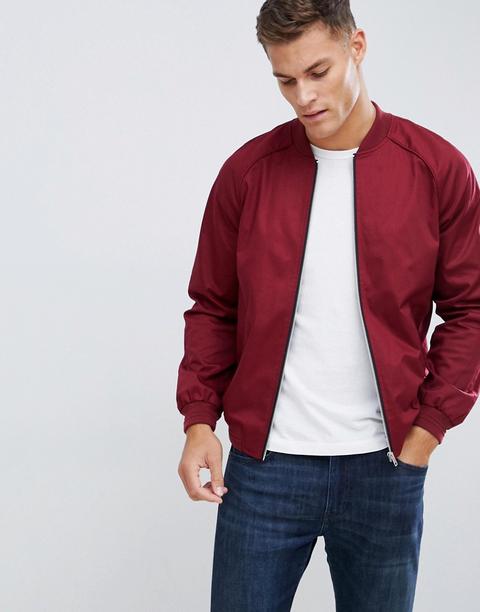 Asos Design - Bomber Bordeaux - Rosso