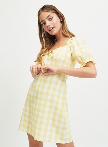 yellow gingham dress