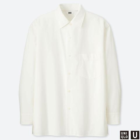 Chemise Uniqlo U Coupe Large À Manches Longues Homme