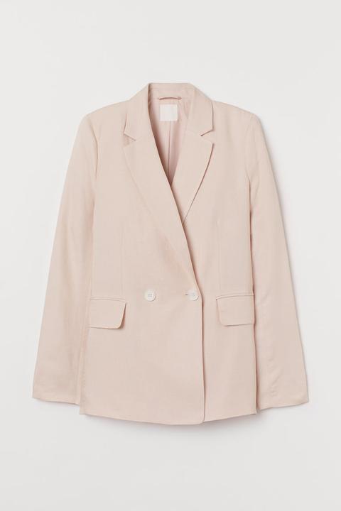 Blazer À Double Boutonnage - Rose