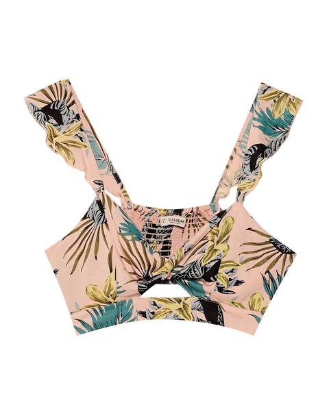 Crop Top Estampado Tropical